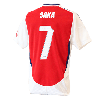 Bukayo Saka #7 Arsenal FC Adults Home Jersey 2024/25 - Arsenal Font