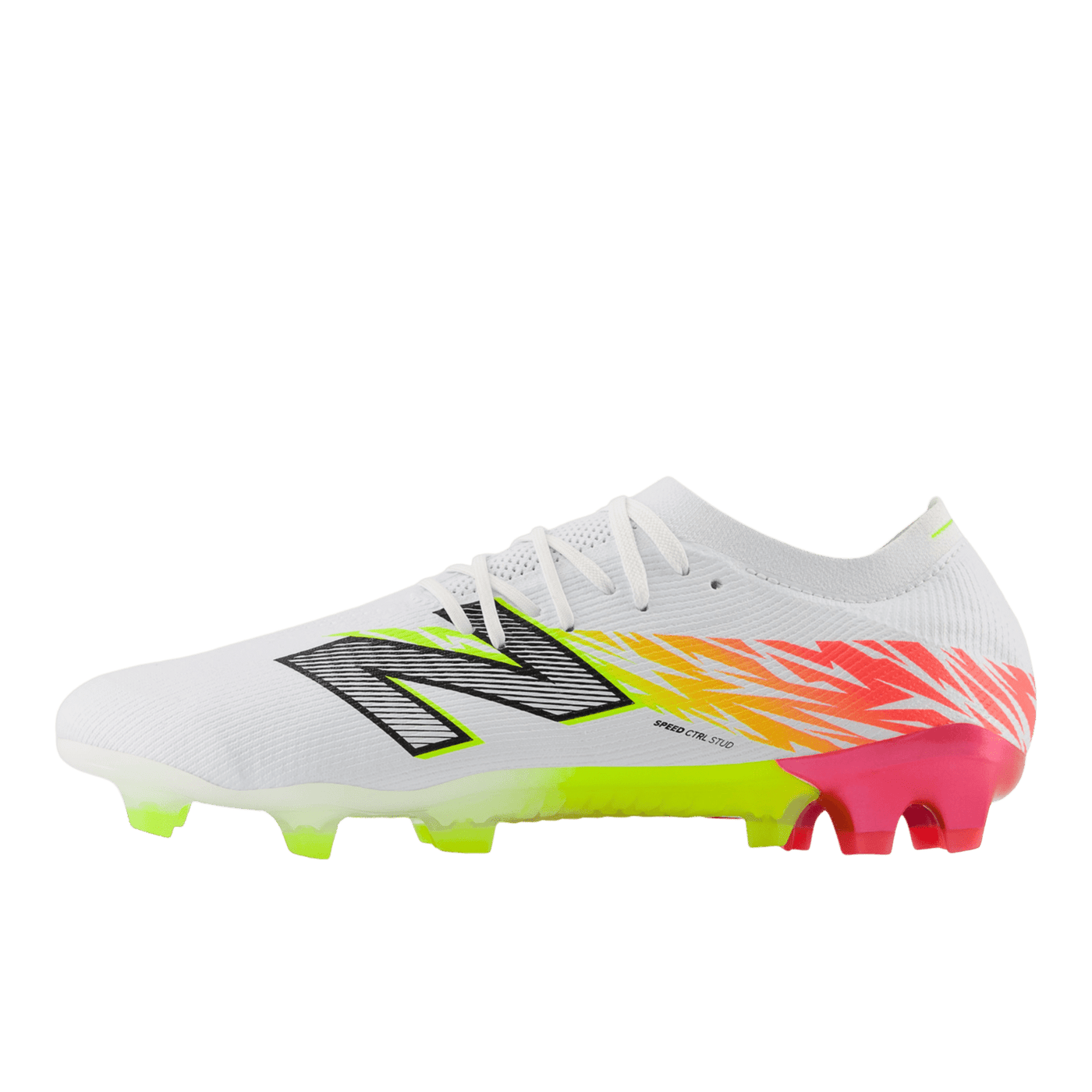 New Balance Furon V8 Elite FG Senior Football Boots - White/Pink/Yellow