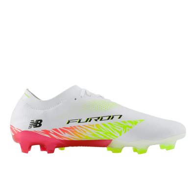 New Balance Furon V8 Elite FG Senior Football Boots - White/Pink/Yellow