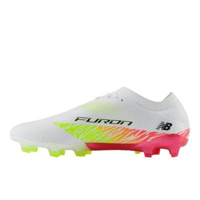 New Balance Furon V8 Elite FG Senior Football Boots - White/Pink/Yellow