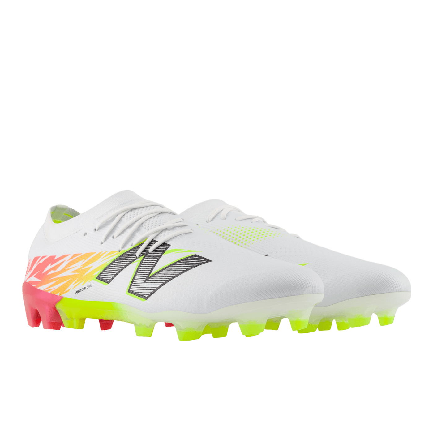 New Balance Furon V8 Elite FG Senior Football Boots - White/Pink/Yellow