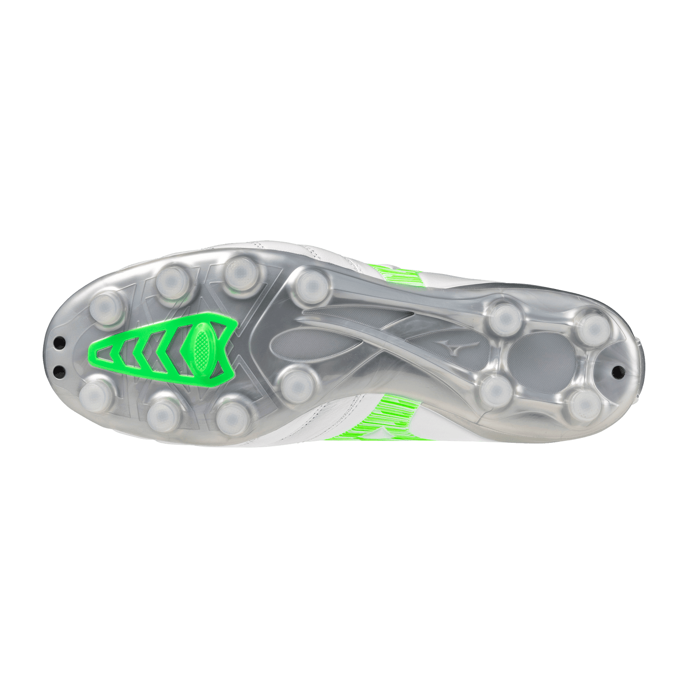 Mizuno Morelia Neo IV Pro FG Senior Football Boots - White/Green Gecko