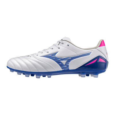 Mizuno Morelia Neo IV Pro AG Senior Football Boots - White/Turquoise/Pink
