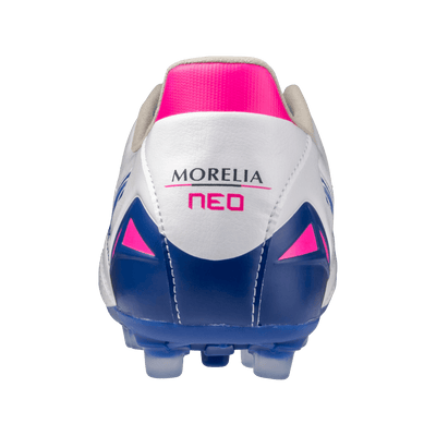 Mizuno Morelia Neo IV Pro AG Senior Football Boots - White/Turquoise/Pink