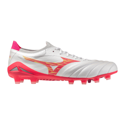 Mizuno Morelia Neo IV Beta Elite FG Senior Football Boots - White/Pink Tetra - SPT Football | Australia True Football Destination