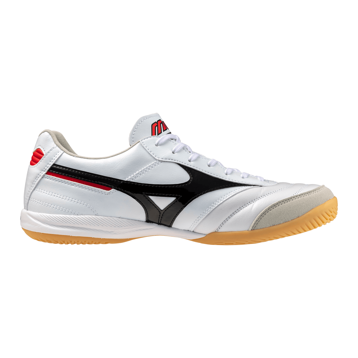 Mizuno Morelia Sala Elite Indoor Senior Football Boots - White/Black/Chinese Red
