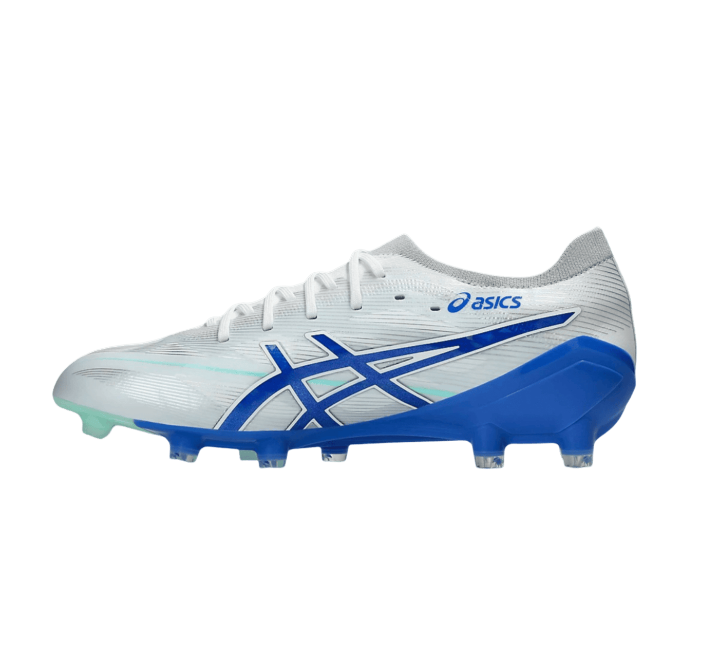 Asics Menace 5 FG Senior Football Boots - White/Illusion Blue