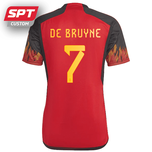 De Bruyne #7 - adidas Belgium Adults Home Jersey
